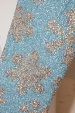 ITES x Sami Riccioli x Queen of Sparkles Light Blue Snowflake Stocking