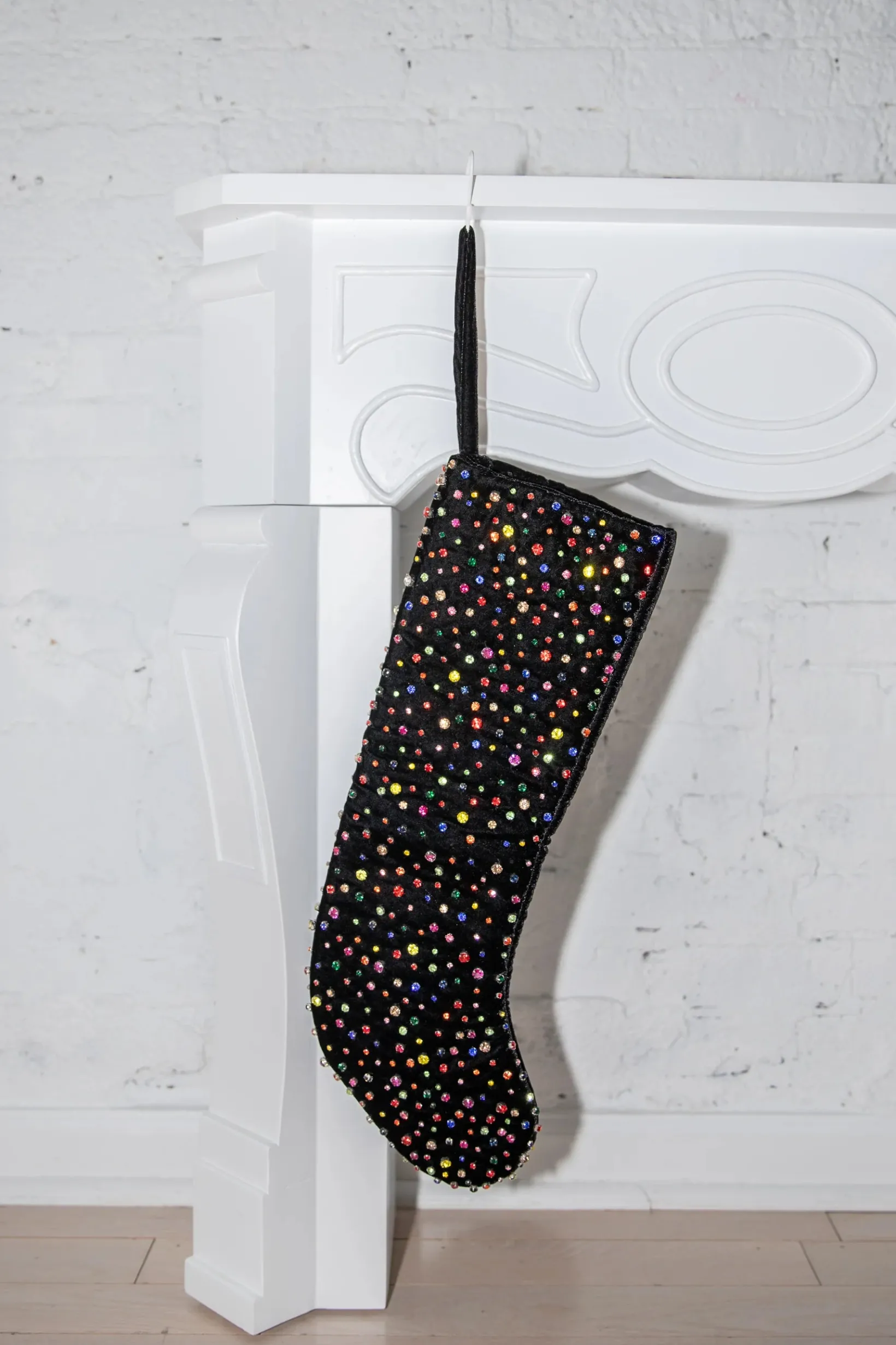 ITES x Sami Riccioli x Queen of Sparkles Black Crystals Stocking