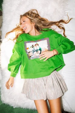 Ivory Rainbow Leather Swing Shorts