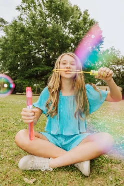 Kids Aqua Pleat Swing Shorts