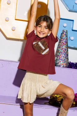 Kids Gold Pleat Swing Shorts