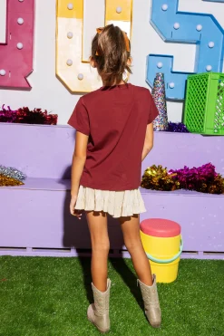 Kids Gold Pleat Swing Shorts