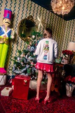 Kids Grey Colorblock Drummer Nutcracker Sweatshirt