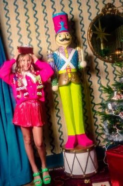 Kids Hot Pink Gingerbread Cardigan