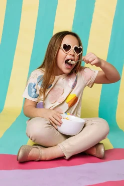 Kids Ivory Lucky Charm Icon Tee