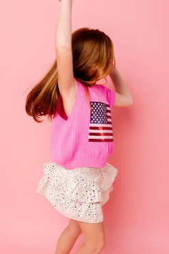 Kids Ivory Star Smocked Skort