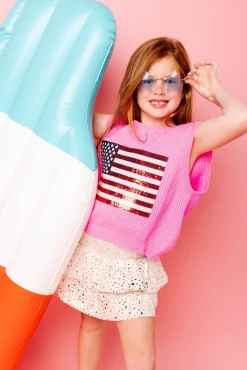 Kids Ivory Star Smocked Skort