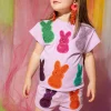 Kids Lavender Multi Peeps Top