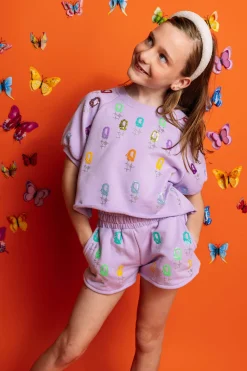 Kids Lavender 'Q' All Over Top