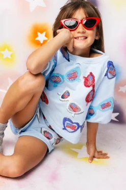 Kids Light Blue USA Sunglass Top