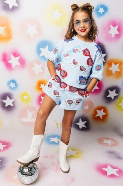 Kids Light Blue USA Sunglass Top