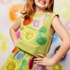 Kids Light Green Groovy Smiley Tank