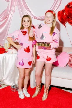 Kids Light Pink Queen of Kisses Short