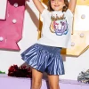 Kids Midnight Blue Leather Swing Shorts