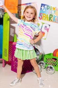 Kids Neon Tiger Print Tee