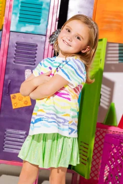 Kids Neon Tiger Print Tee