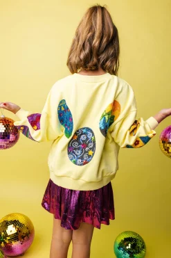 Kids Pale Yellow Easter Egg Sweatshirt