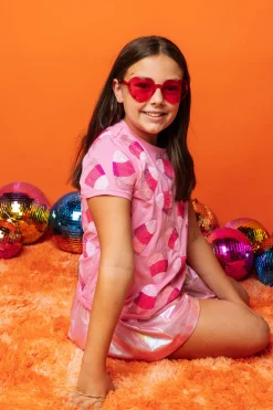 Kids Pink Candy Corn Tee