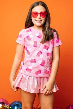 Kids Pink Candy Corn Tee