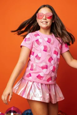 Kids Pink Candy Corn Tee