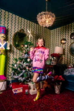 Kids Pink Merry Everything Sweater