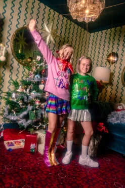 Kids Pink Merry Everything Sweater