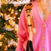Kids Pink Nutcracker Cardigan
