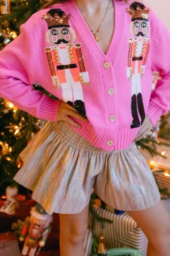Kids Pink Nutcracker Cardigan