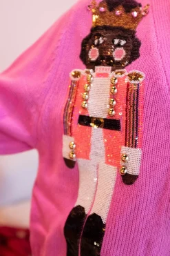 Kids Pink Nutcracker Cardigan