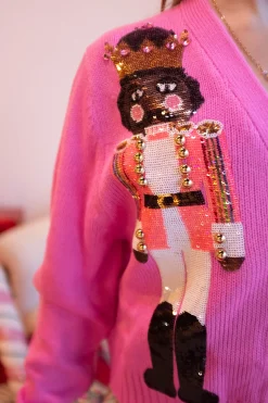 Kids Pink Nutcracker Cardigan
