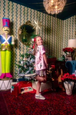 Kids Pink Rainbow Candy Canes Tee