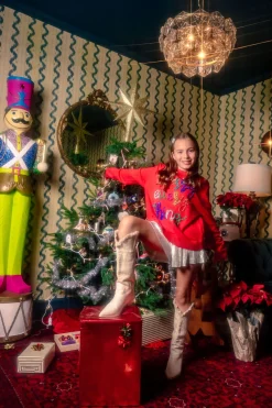 Kids Red Merry Everything Sweater