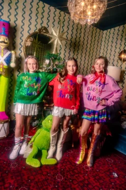 Kids Red Merry Everything Sweater