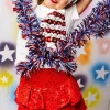 Kids Red Star Smocked Skort