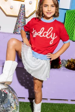 Kids Silver Python Skort