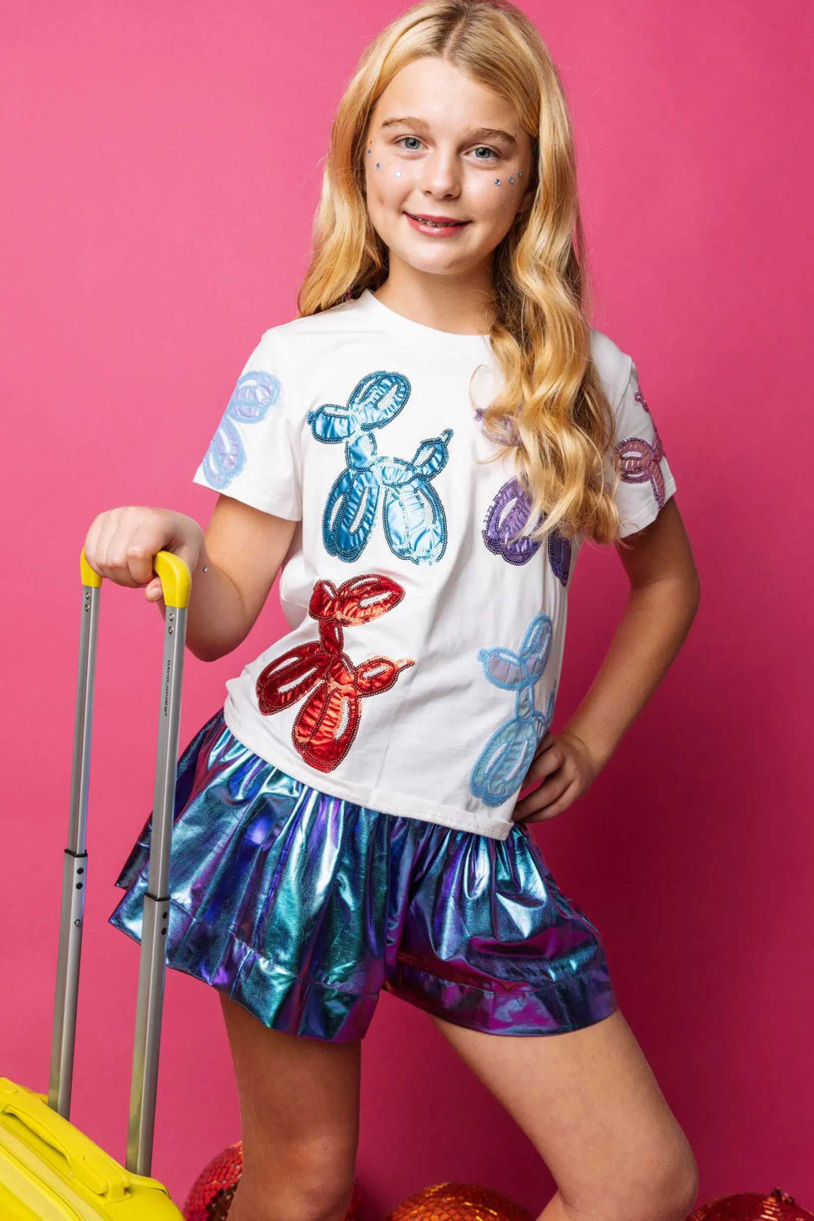 Kids White Balloon Dog Tee