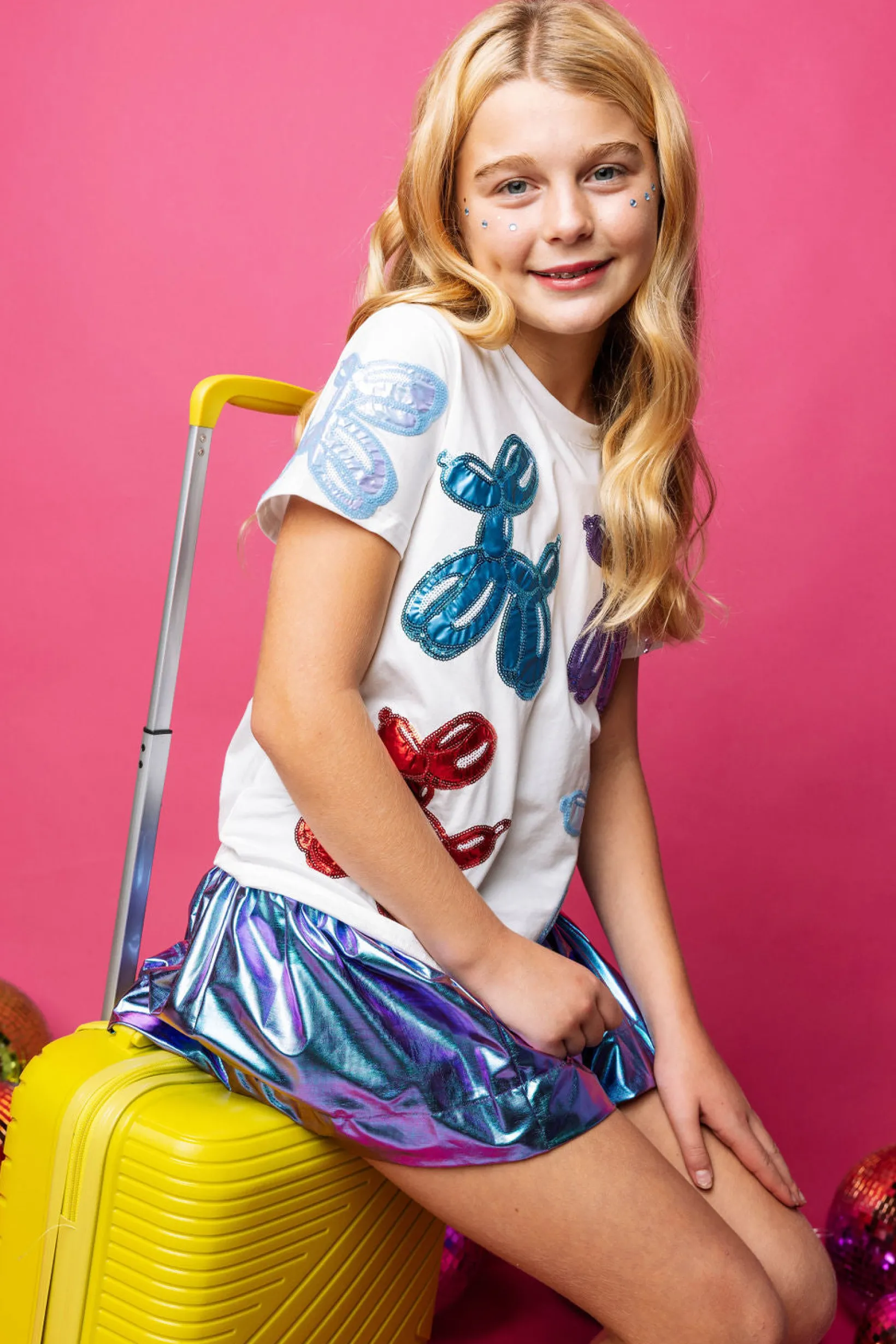 Kids White Balloon Dog Tee