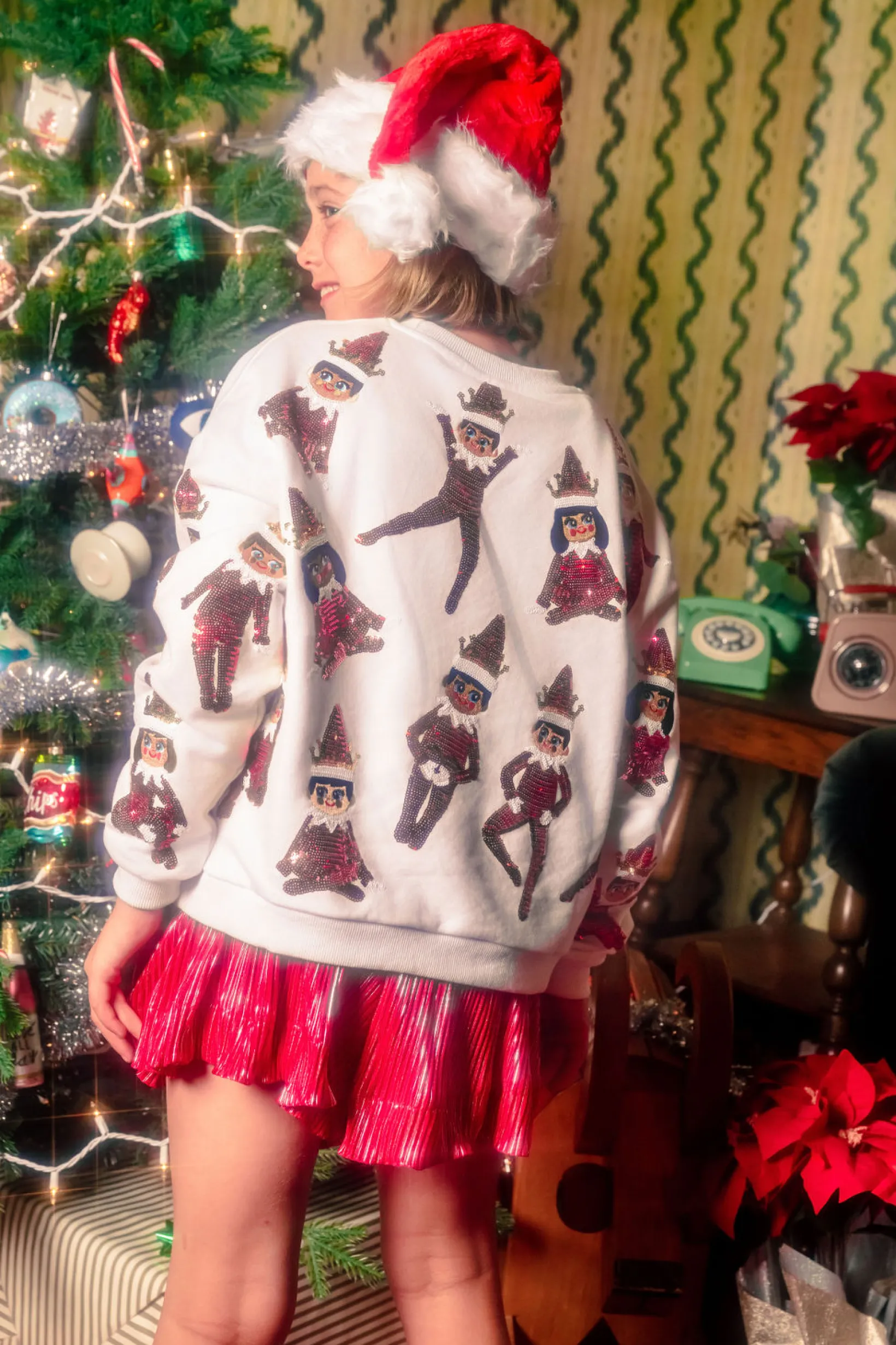 Kids White Elf Sweatshirt