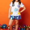 Kids White Multi Pumpkin Scatter Tee