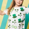 Kids White St. Patrick's Day Sunglass, Hat & Headband Icon Tee