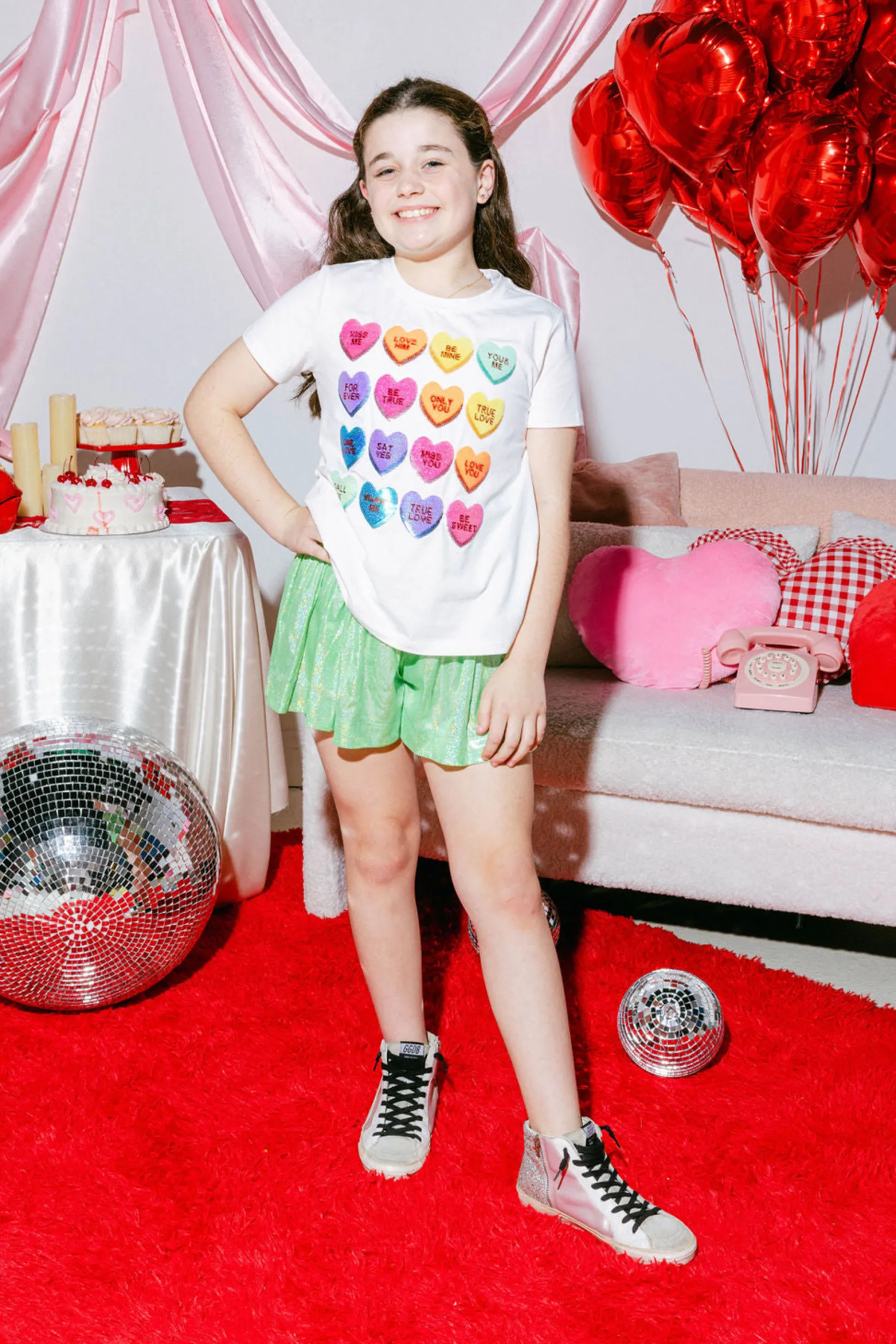 Kids White Sweethearts Tee