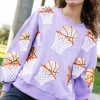 Lavender Basketball Hoop Sweatshirt