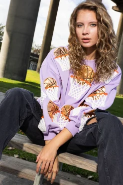 Lavender Basketball Hoop Sweatshirt
