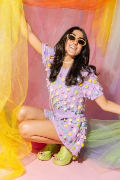 Lavender Easter Egg Pailette Skirt