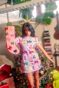 Lavender Falala With Garland Tee Dress