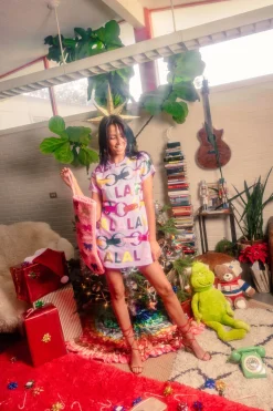 Lavender Falala With Garland Tee Dress