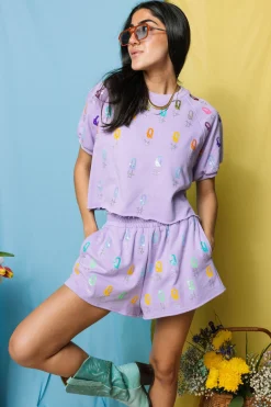 Lavender 'Q' All Over Short