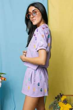Lavender 'Q' All Over Short