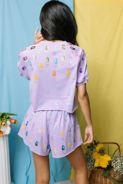 Lavender 'Q' All Over Top