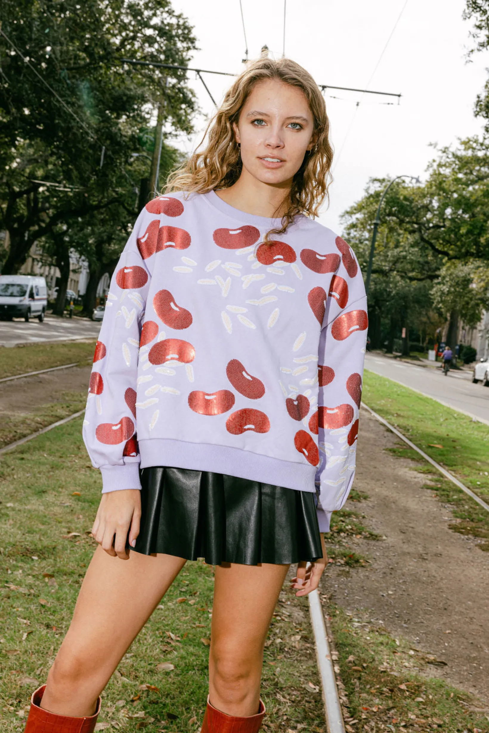 Lavender Red Beans & Rice Sweatshirt